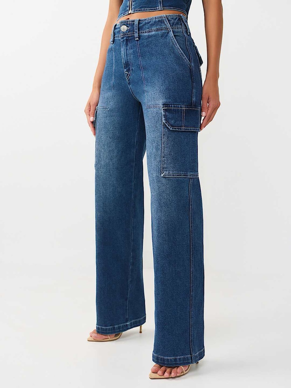 True Religion Denim Cargo Straight Pant Jeans Utility | Carpenter Sz 25